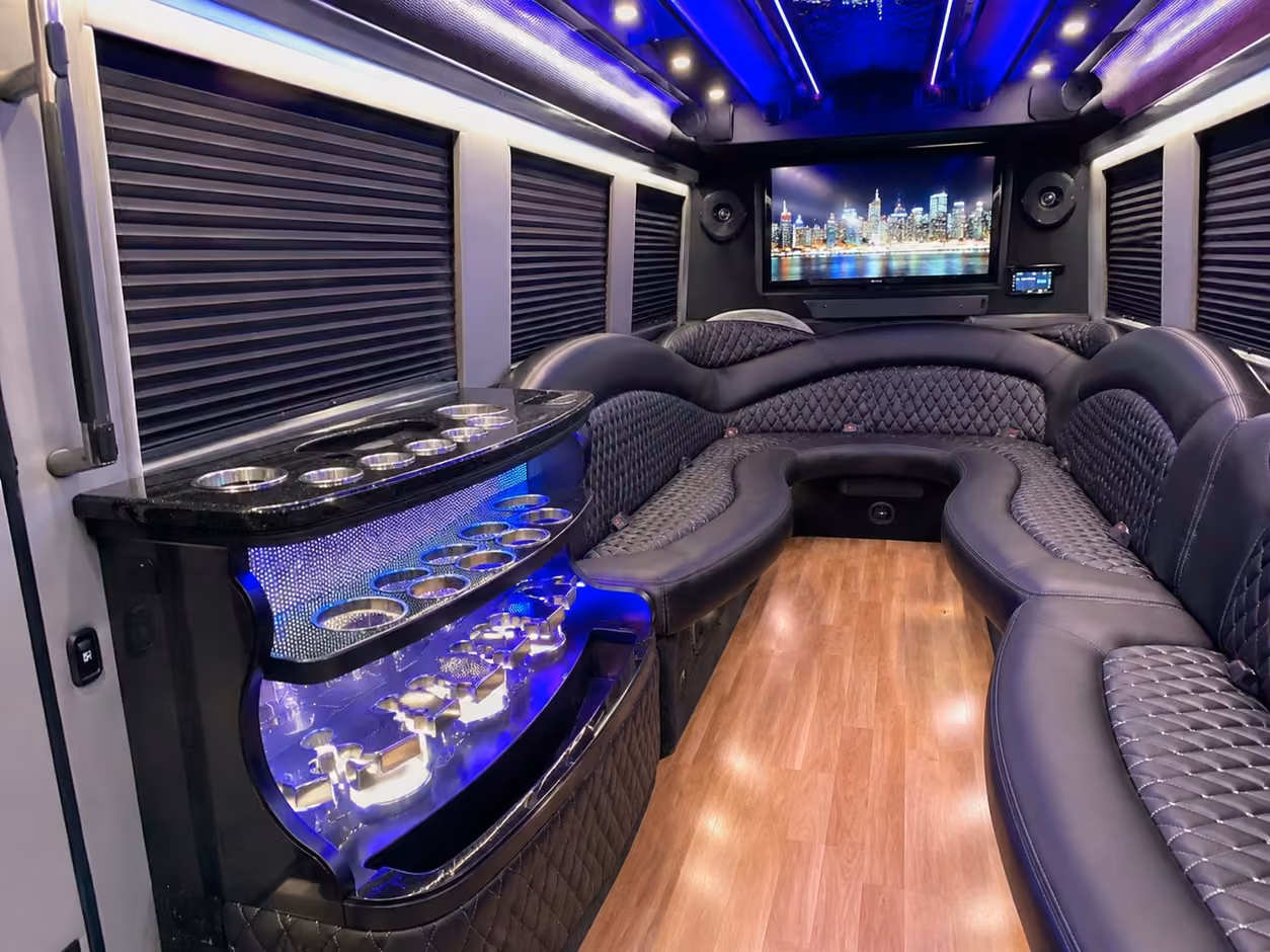 springdale party bus interior